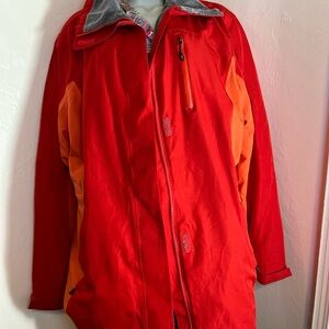 Lands' End women’s Jacket coat Vibrant Red and Orange Performance Jacket